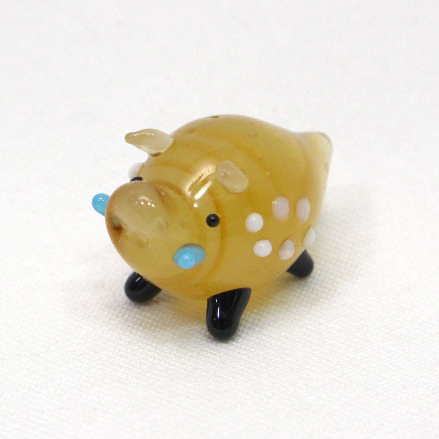 Amazon.co.jp: フォーカート かわいい手作り ガラス細工 干支 招福 亥